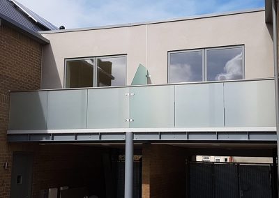Frosted glass balcony