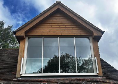 Juliet glass balcony in Thatcham in Surrey