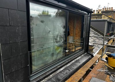 Juliet glass balcony in West London