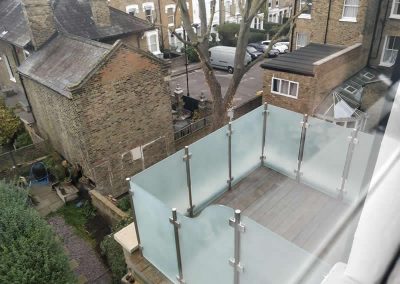 Post glass balustrades in London
