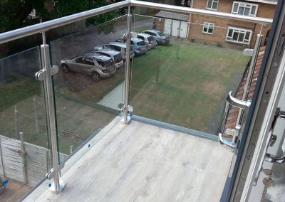 Posted glass balcony in Ealing, London