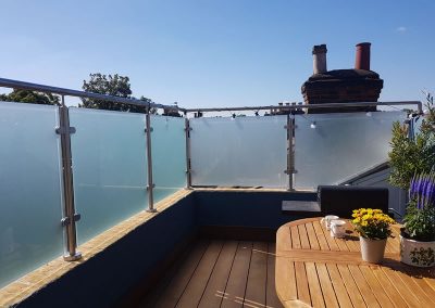 Posted glass balustrade in Notting Hill in London