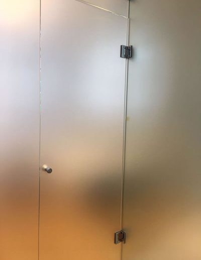 Cusom designed frosted shower screen and door