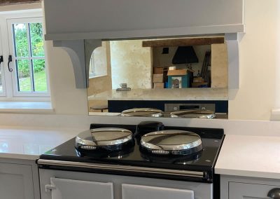 Quality splashback in kitchen