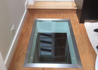 Walk on glass on landing in London home