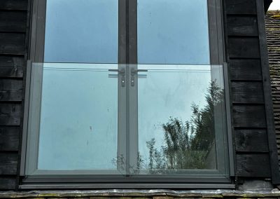 Frameless glass juliet balustrade in Guildford, Siurrey