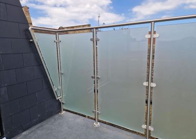 London frosted glass balustrade