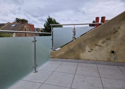 West London frosted glass balustrade