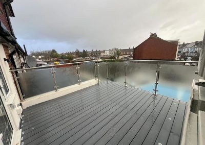 Southall glass balustrade post and handrail system