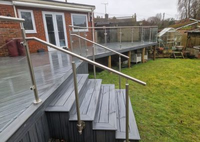 Post and handrial glass balustrade system in Andover