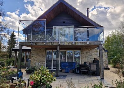Post and handrail glass balustrade in Bicester