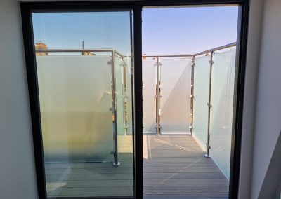 posted glass balustrade in south west london