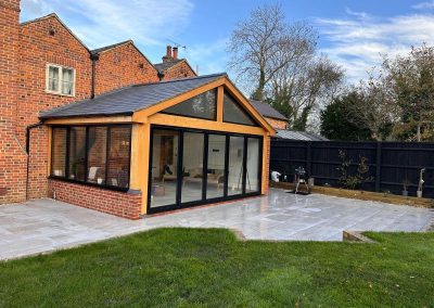 black aluminium bifold doors