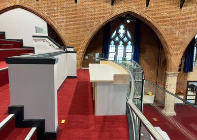 Curved glass balustrade in Harrow