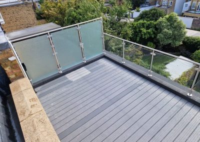 Glass balustrade in Fulham